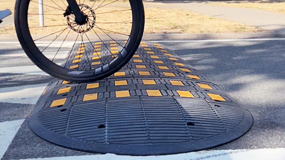 Rheinufer in Ginsheim: Bumper auf Radweg sorgen für Ärger