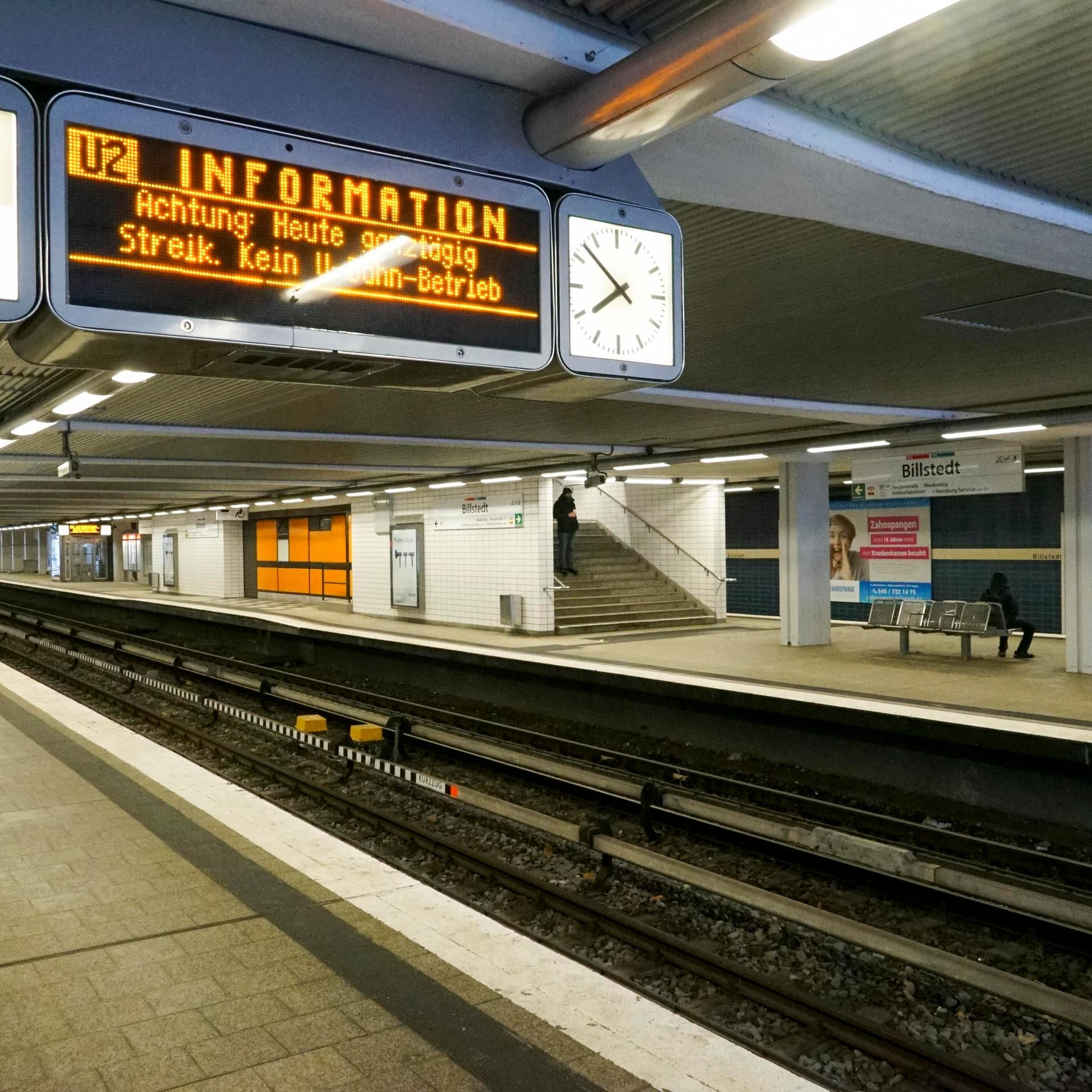 Nahverkehr - Erneut Warnstreiks in mehreren Städten - keine U-Bahnen in Hamburg