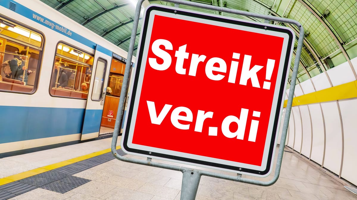 Verdi: ÖPNV-Streik in Nürnberg und München am Mittwoch