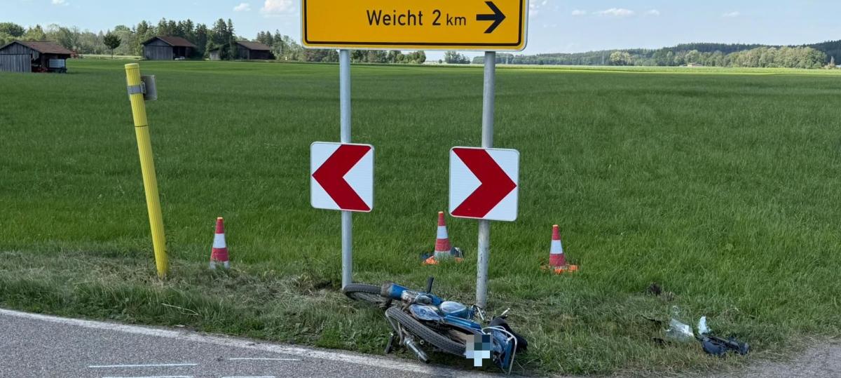 Tödlicher Unfall auf der Landstraße: Motorrad und Roller kollidieren nahe Bad Wörishofen