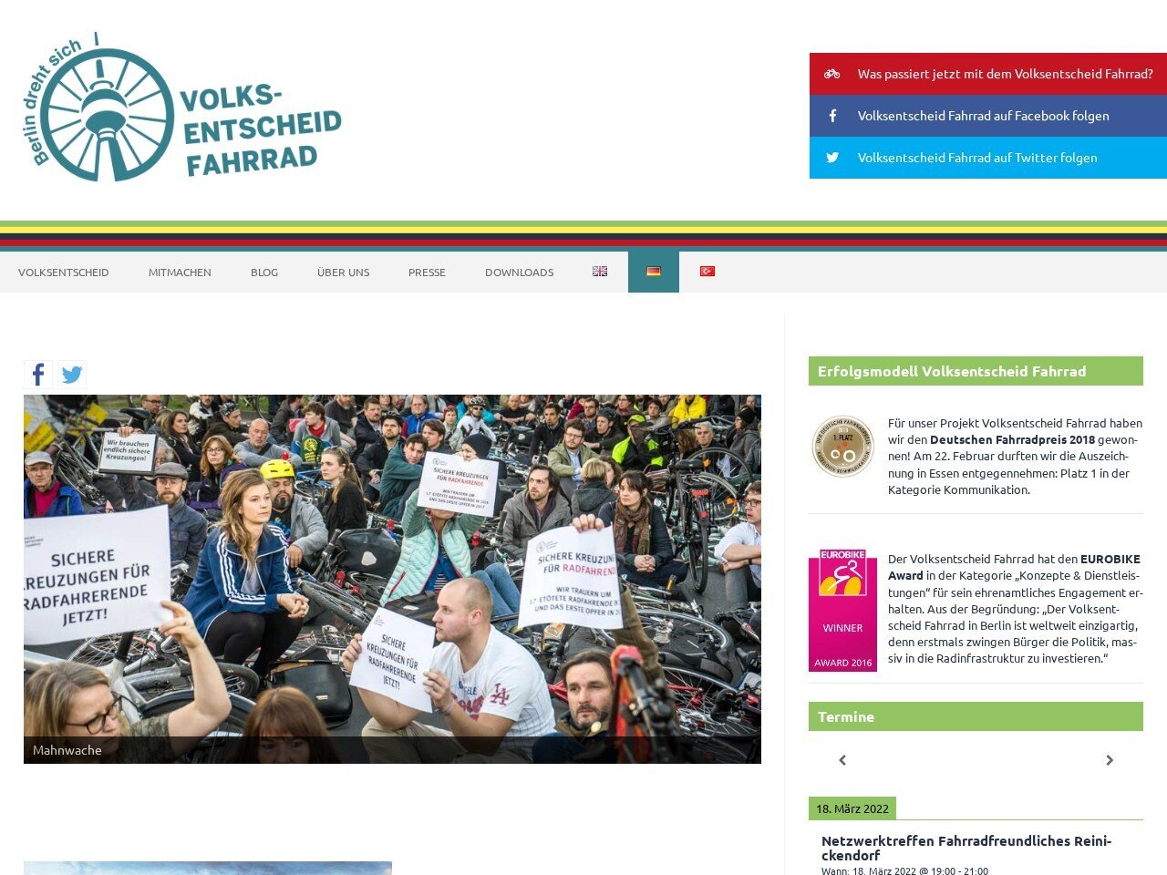 Screenshot https://www.volksentscheid-fahrrad.de