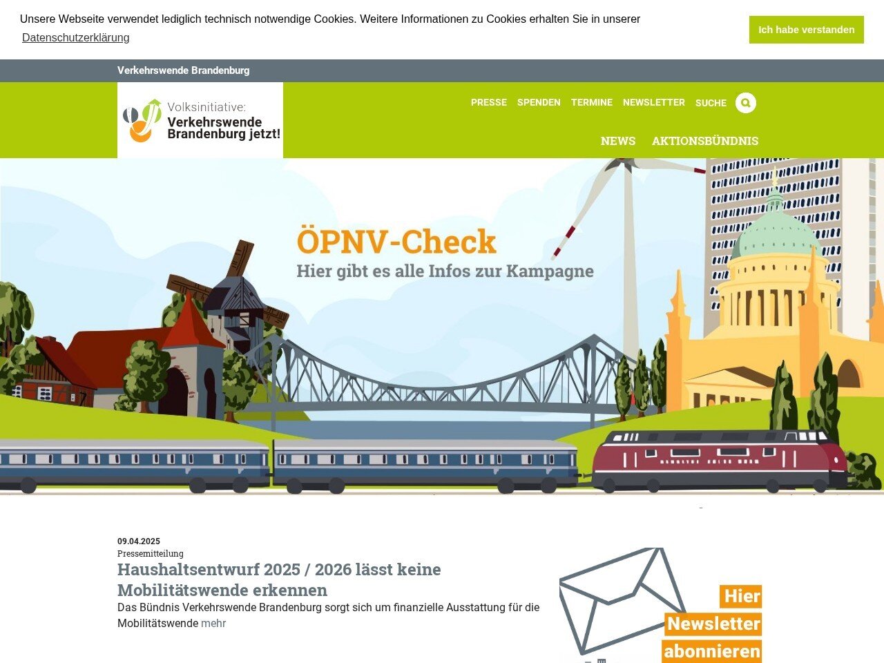 Screenshot https://verkehrswende-brandenburg.vcd.org