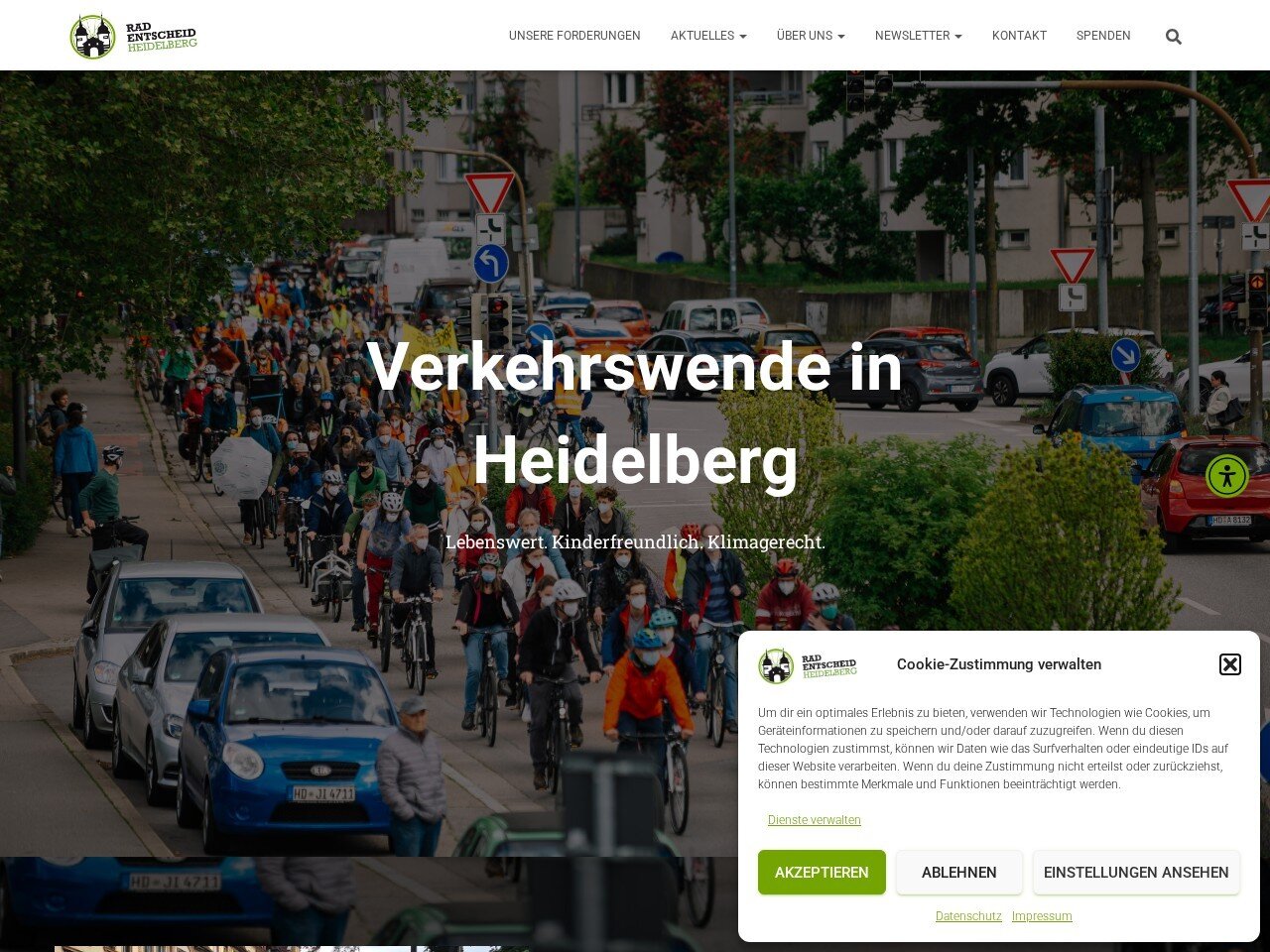 Screenshot https://radentscheid-heidelberg.de/