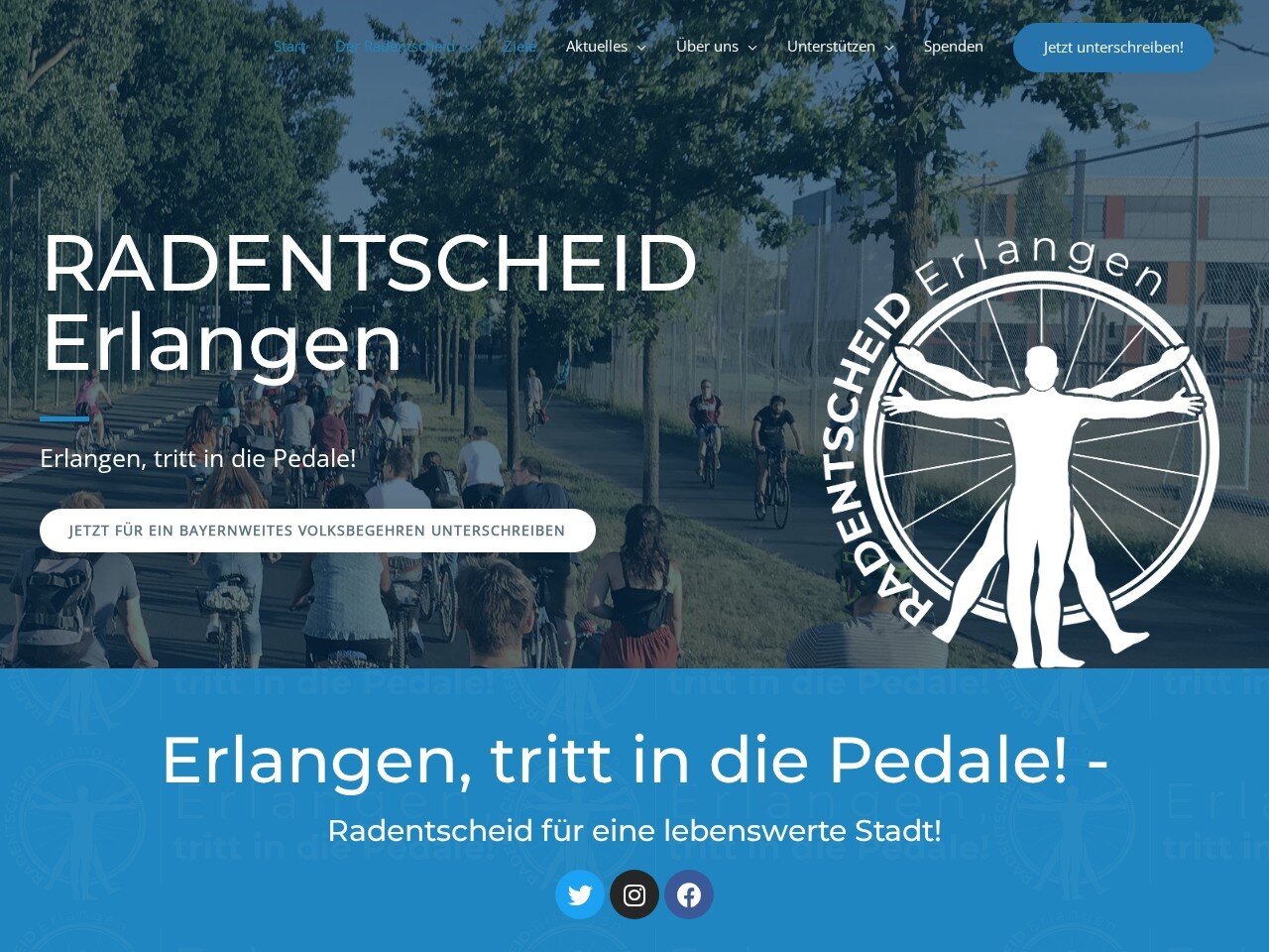 Screenshot https://radentscheid-erlangen.de/