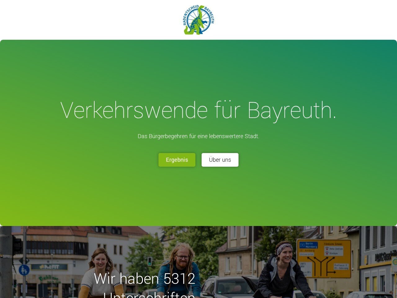 Screenshot https://radentscheid-bayreuth.de/