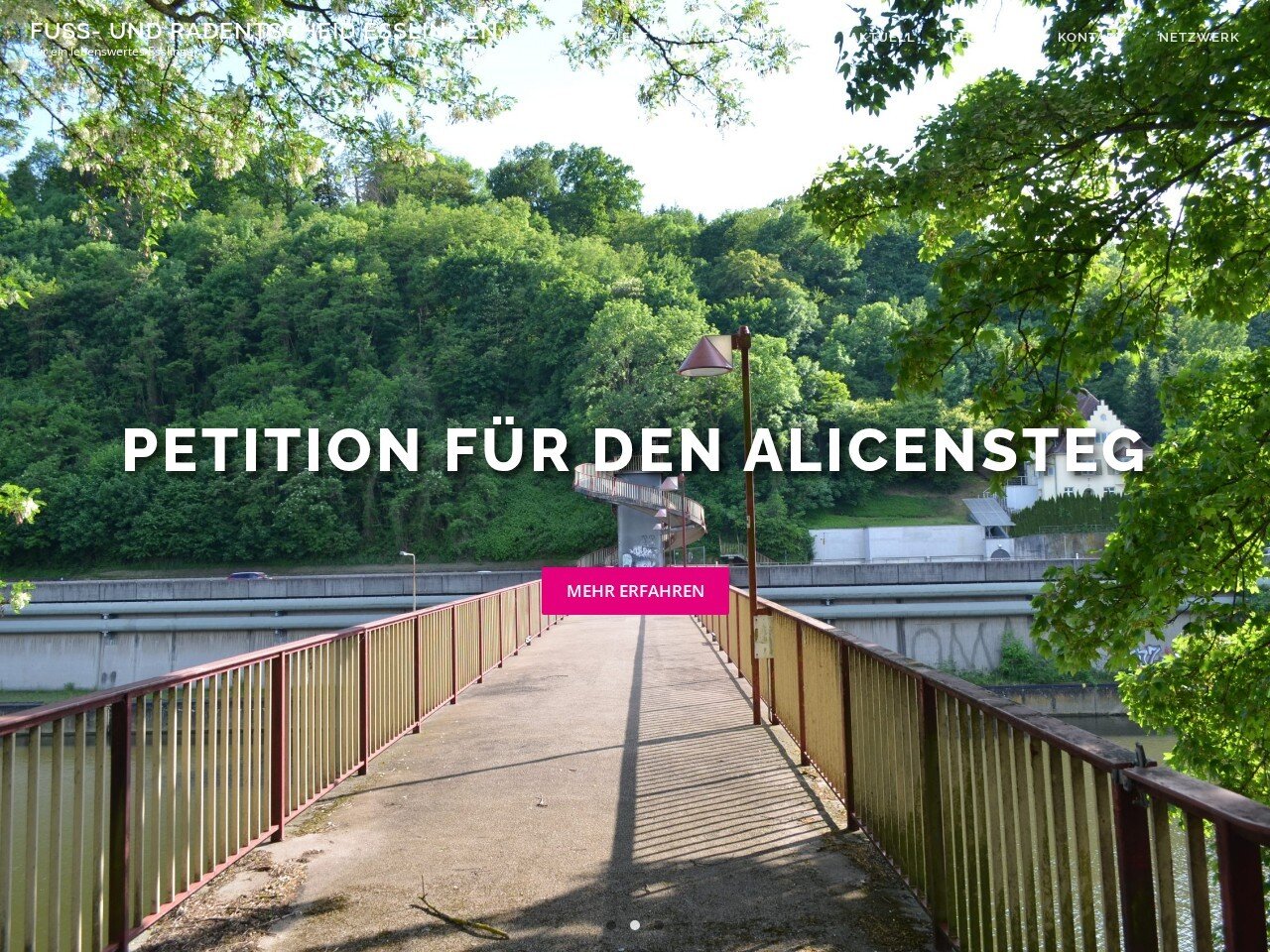 Screenshot https://fuss-radentscheid-esslingen.de/