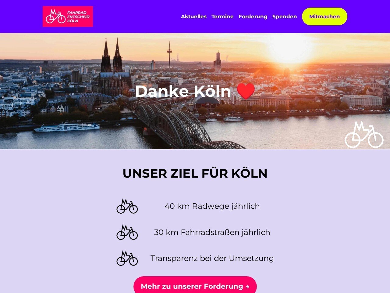 Screenshot https://fahrrad-entscheid.koeln/