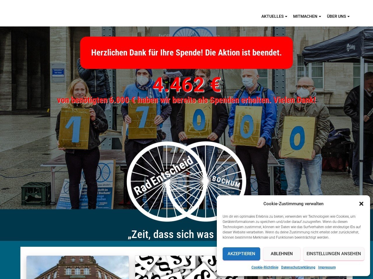 Screenshot https://www.radentscheid-bochum.de/