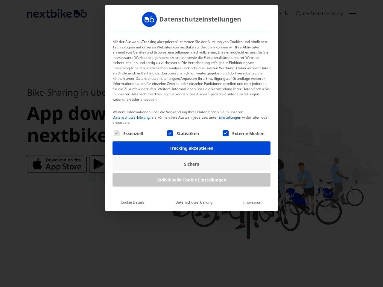 Screenshot https://www.nextbike.de/