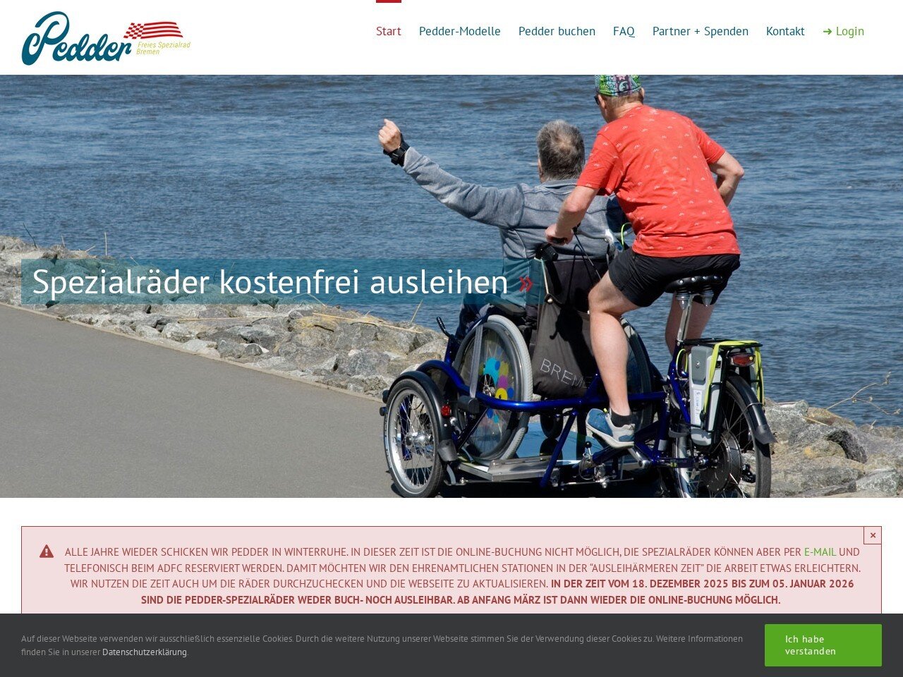 Screenshot https://pedder-spezialrad.de/