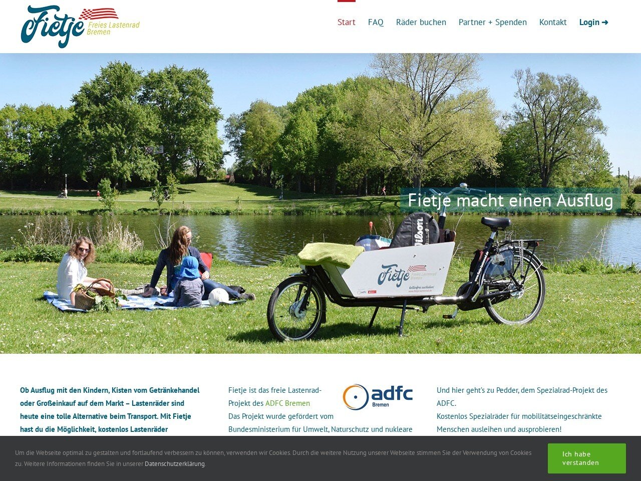 Screenshot https://fietje-lastenrad.de/